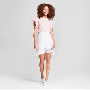 Ruffle Asymmetric Skirt